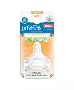 Silicone Speen BreedHals Wit 2-pack