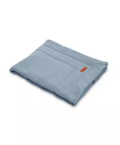 Gebreide wiegenset muslin-blauw