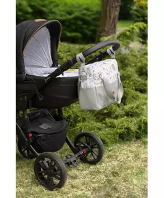 Witte Eco-leren Wandelwagen Tas Avontuur