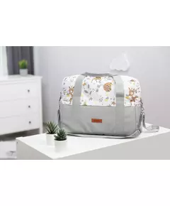 Witte Eco-leren Wandelwagen Tas Avontuur