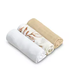 Muslin luierset beige 3-stuks