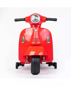 Vespa Kinder Scooter rood - Elektrisch met Zijwieltjes