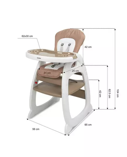 Kinderstoel grijs Homee 2-in-1