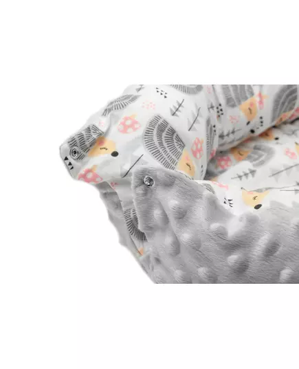 Babynest Minky – grijze egeltjes