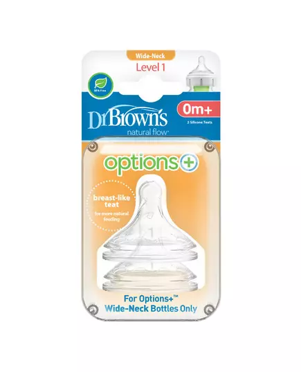 Silicone Speen BreedHals Wit 2-pack