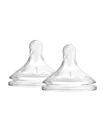 Silicone Speen BreedHals Wit 2-pack