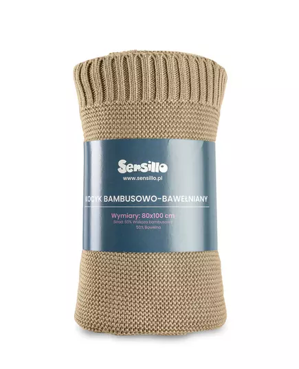 Bamboe-katoendeken beige cozy