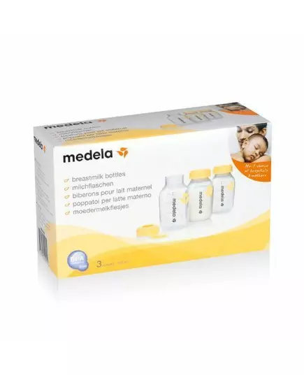 Medela Melkflessen Transparant 3-pack