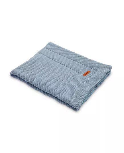 Gebreide wiegenset muslin-blauw