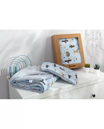 Muslin-katoen set blauw