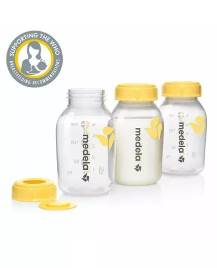 Medela Melkflessen Transparant 3-pack