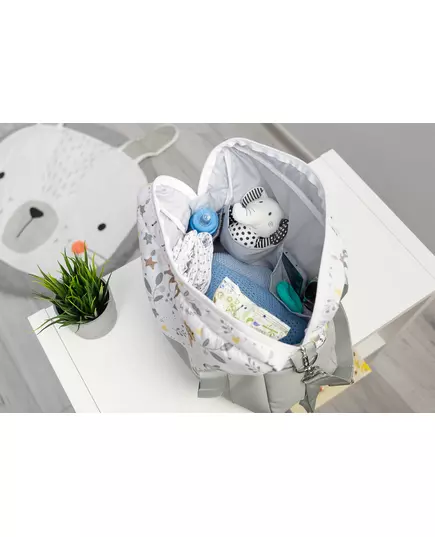 Witte Eco-leren Wandelwagen Tas Avontuur