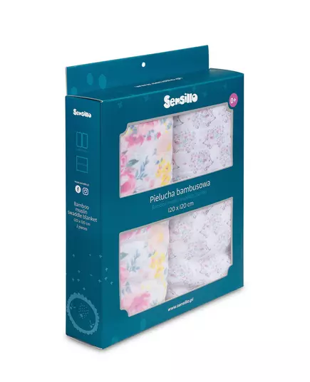 Bamboe Luier Bloemen+Egels 2-pack