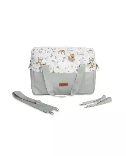 Witte Eco-leren Wandelwagen Tas Avontuur