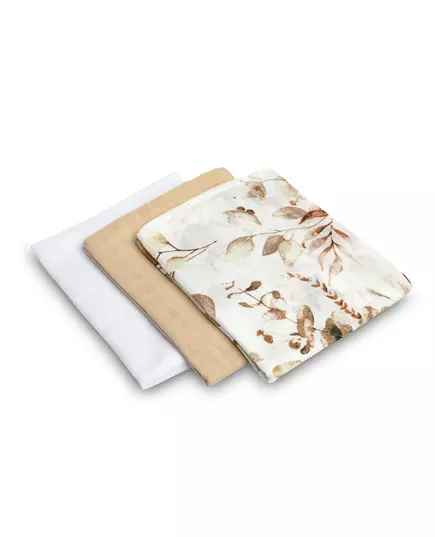 Muslin luierset beige 3-stuks