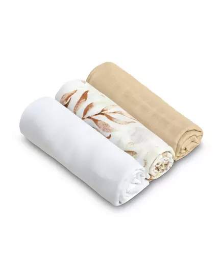 Muslin luierset beige 3-stuks