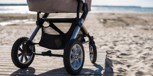 kinderwagen onderweg